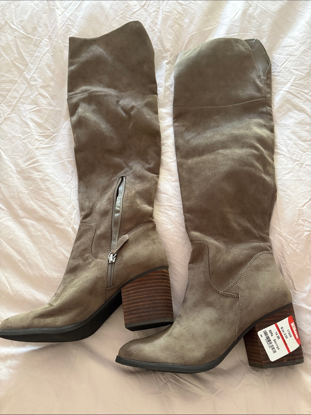 bp Over-the-Knee Suede Boots in Taupe